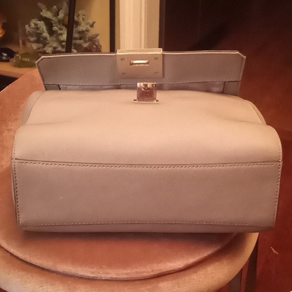 MICHAEL Kors Tina Studded Satchel gray 2 styles Handbag or Shoulder Bag - Picture 6 of 16